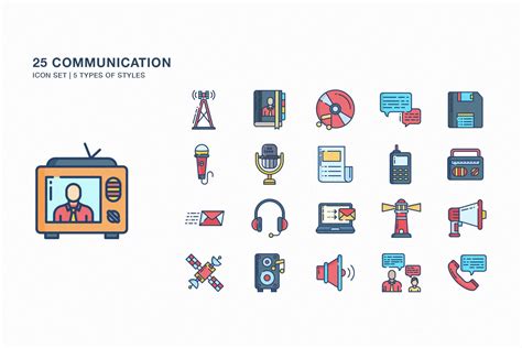 Communication Icon Set - Design Cuts