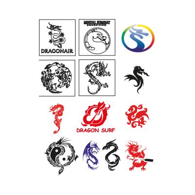 Chinese dragon logo template - Chinese dragon logo template vector free ...