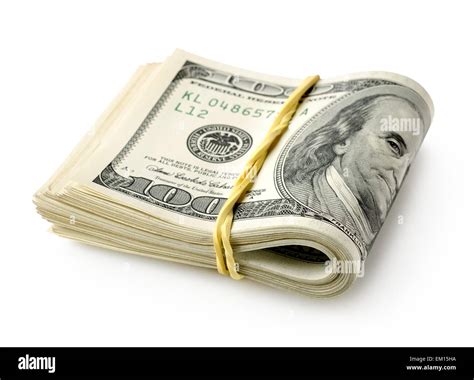 Dollar bills tied with a rubber band Stock Photo - Alamy