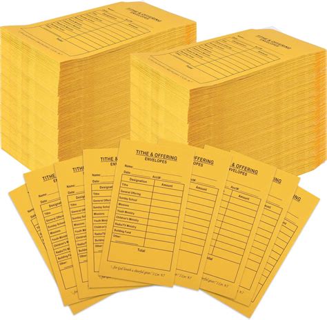 Amazon.com : 500 Pack Church Offering Envelopes Tithe Donation Envelopes Tithe Envelopes Paper ...