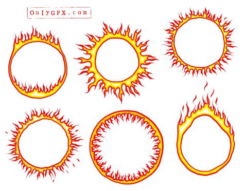 6 Cartoon Fire Circle Vector (EPS, SVG, PNG Transparent) | OnlyGFX.com