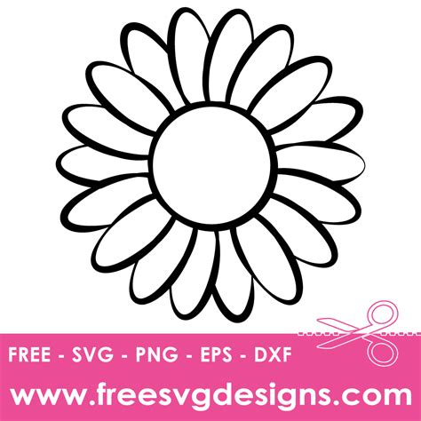 Daisy Silhouette - Free SVG Cut Files | freesvgdesigns.com