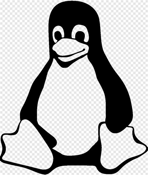 Tux Linux Ubuntu Logo Computer Icons, linux, vertebrate, monochrome png | PNGEgg