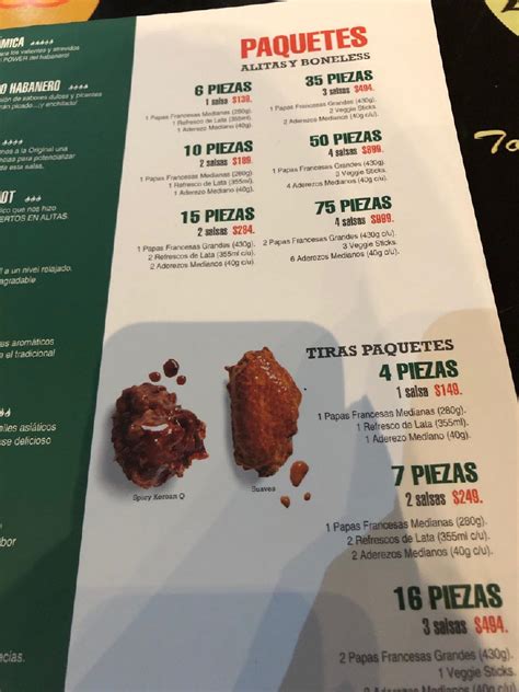 Menu at Wingstop Plaza Qú restaurant, Monterrey, Av. Paseo de Cumbres 2001