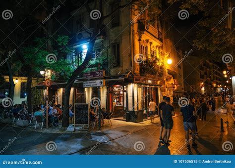 Nightlife with Cafe and Bars in Valencia, Spain Editorial Image - Image of coffee, dinner: 107506515