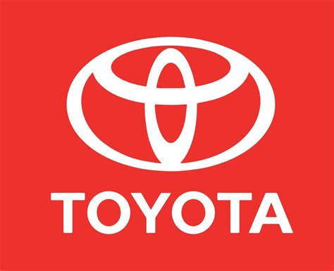 toyota marca logo coche símbolo con nombre blanco diseño Japón automóvil vector ilustración rojo ...