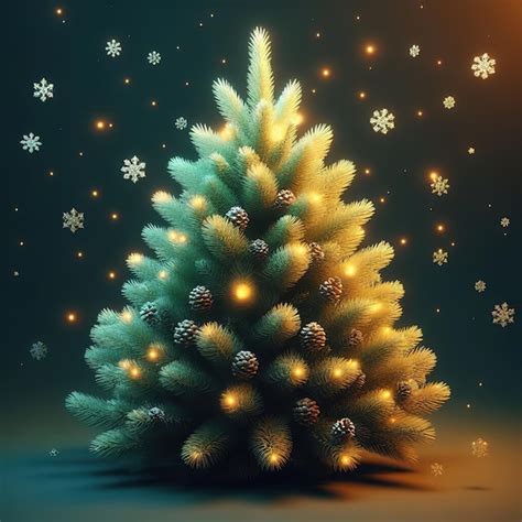 Premium AI Image | Hologram style Christmas tree by Ai generated