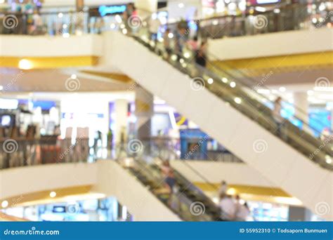 Blurred of Shopping Mall Escalator and People Stock Photo - Image of depth, moving: 55952310