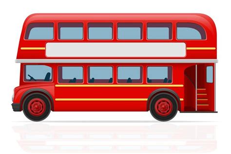 london red bus vector illustration