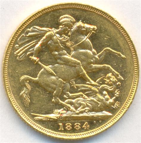 Australian Gold Coins - Australian Gold Sovereign 1884 Young head of ...