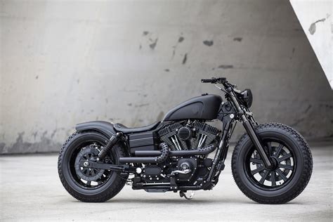 Blacker than black: Rough Crafts' Dyna Fat Bob | Bike EXIF