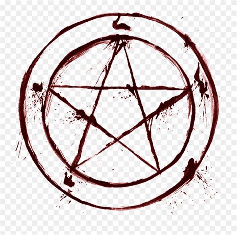 Download Symbol Blood Bloody Pentagram Creepy Cool Png Effects - Bloody Baphomet Square Car ...