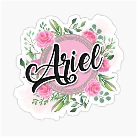 "Ariel name " Sticker by badinboow | Redbubble