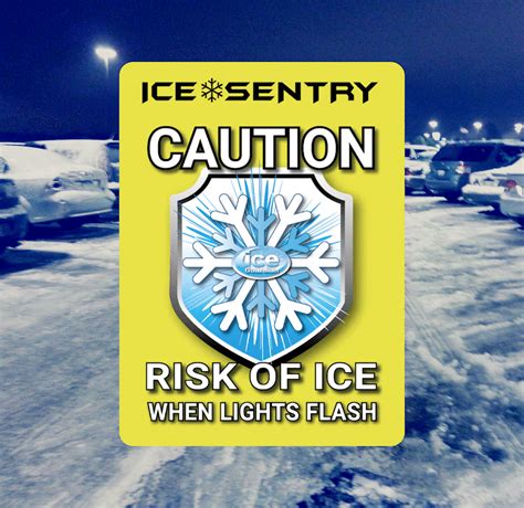 Ice Warning Flashing Led Safety Sign with Reflective HI-VIS Background — SG World