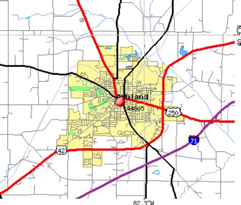 Ashland Ohio Zip Code Map - Map