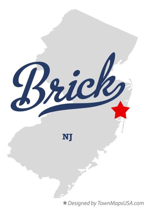 Map of Brick, NJ, New Jersey