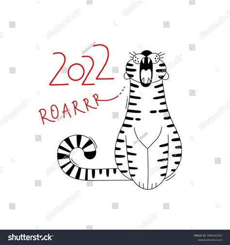 Tiger Zodiac Symbol 2022 New Year Stock Vector (Royalty Free ...