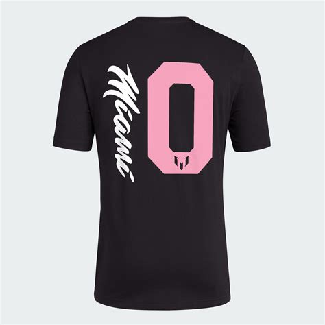 Men's Lionel Messi Inter Miami FC adidas Black Unveil Name & Number T- — Pro Image America