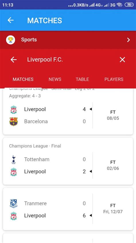 Live Match, Score And Schedule For Liverpool APK for Android - Download