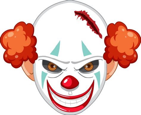 Creepy clown face on white background 3188335 Vector Art at Vecteezy