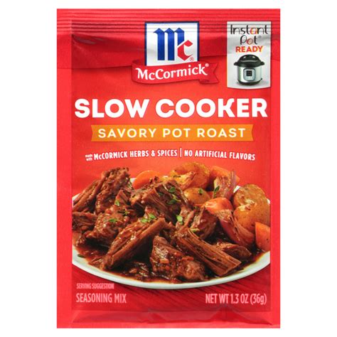 Save on McCormick Slow Cooker Seasoning Mix Packet Savory Pot Roast ...