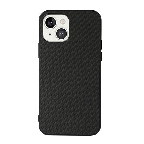 Wholesale Well-protected Carbon Fiber Texture Leather Phone Back Cover ...