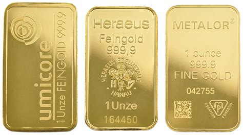 1oz Gold Bars Best Value | BullionByPost - From $1,362