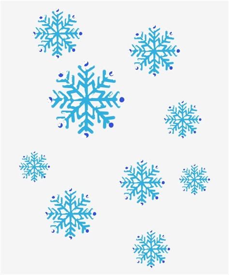 Snowflakes Falling Hd Transparent, Winter Snowflakes Blue Snowflake Falling Snow Cartoon ...