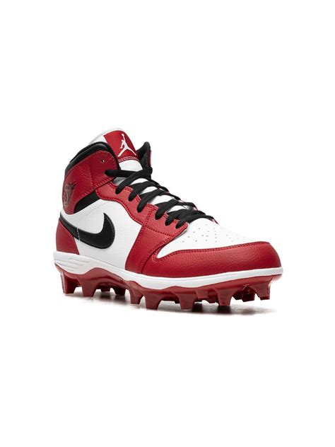 Jordan Kids' Air 1 Mid "chicago" Baseball Cleats In Red | ModeSens