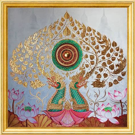 Best Bodhi Tree Thai Art Paintings For Sale l Royal Thai Art | Thai art, Tanjore painting, Art ...