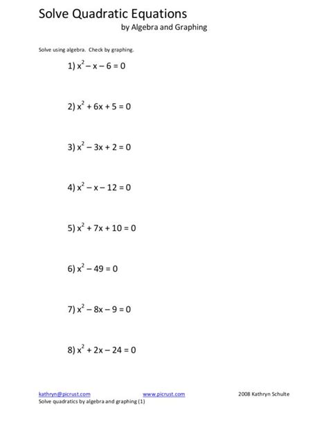 Solving Quadratic Equations Worksheet And Answers love quotes and wallpaperproperties of ...