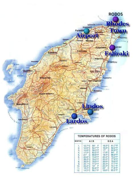 Rhodes Touristic Map • Mapsof.net