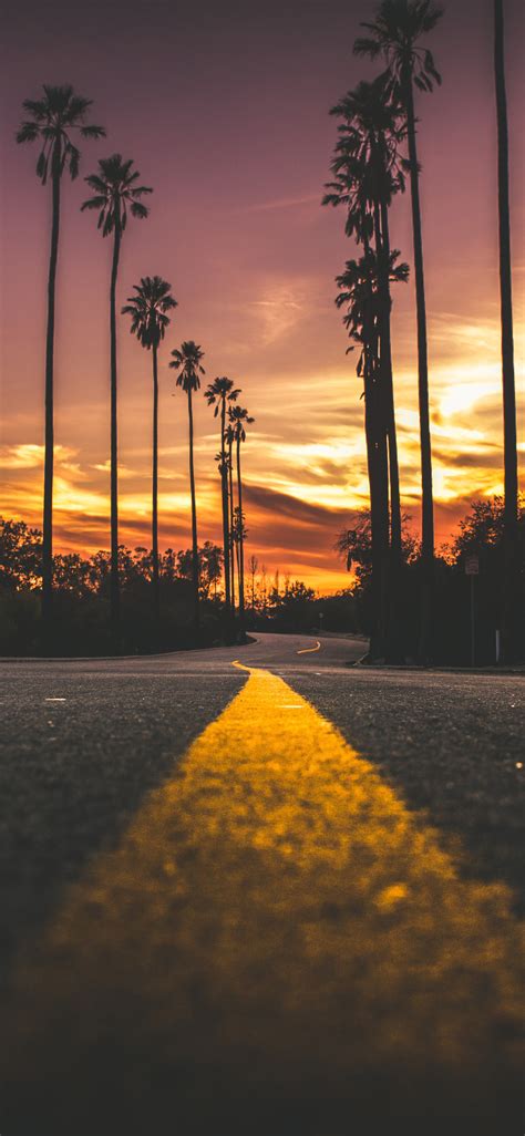 1125x2436 Road In City During Sunset Iphone XS,Iphone 10,Iphone X HD 4k Wallpapers, Images ...