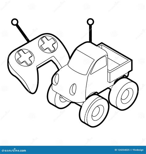 Control Remote Car Toy, Outline Style Stock Illustration - Illustration of drive, design: 124254025