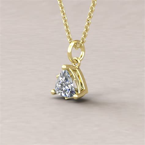 Natural Trillion Cut Diamond Pendant - From our Lola Collection • Laurie Sarah