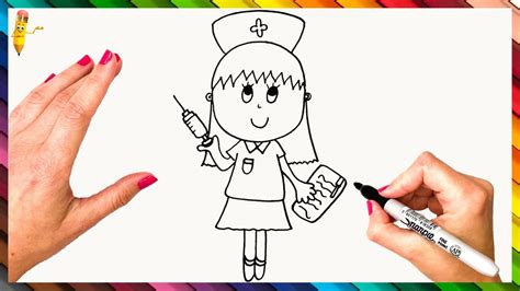 Nursing Drawing Easy ~ How To Draw A Nurse | Bocarawasune