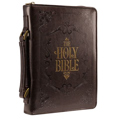 Brown Embossed "Holy Bible" Bible Cover (Large) - Christian Art Gifts (Gift) | daywind.com