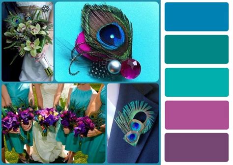 Peacock Wedding Colors - jenniemarieweddings