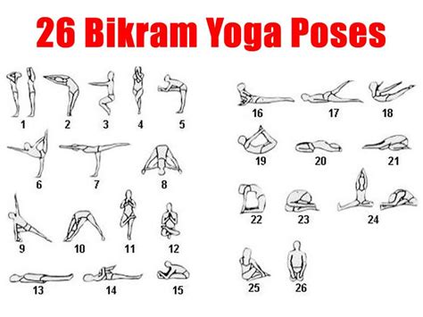 26 & 2 the Bikram Series | Bikram yoga poses, Yoga poses chart, Bikram ...