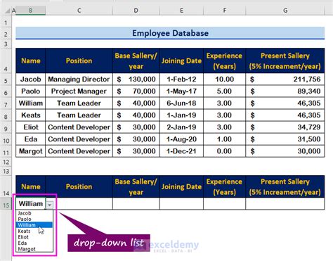 How to Create an Employee Database in Excel - 5 Easy Steps