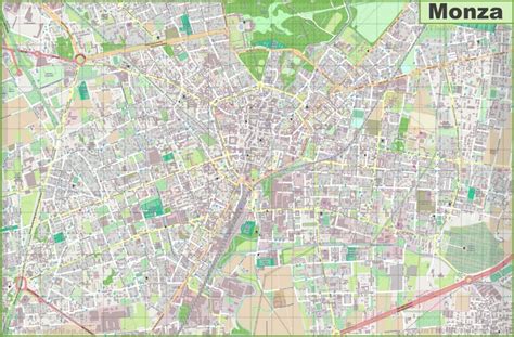 Large detailed map of Monza - Ontheworldmap.com