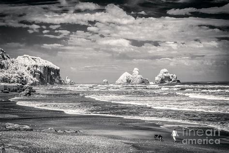 Beach walkies, Motukiekie, New Zealand. Photograph by Colin and Linda ...