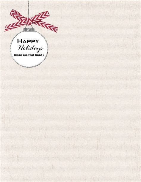 Free Personalized Christmas Stationery