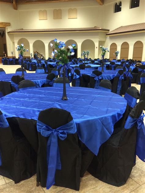 Jasmine Quinceanera hall décor royal blue black star theme | Blue themed wedding, Dark blue ...