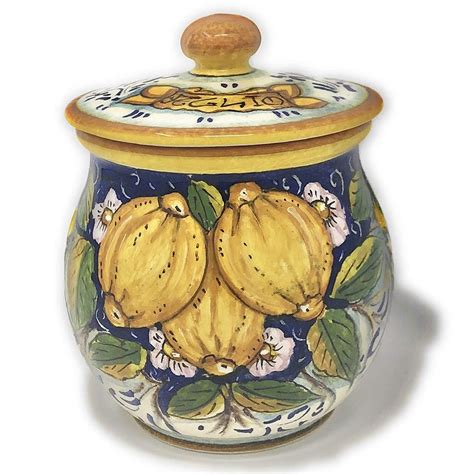 Amazon.com: CERAMICHE D'ARTE PARRINI- Italian Ceramic Brings Garlic Jar Holder Hand Painted ...