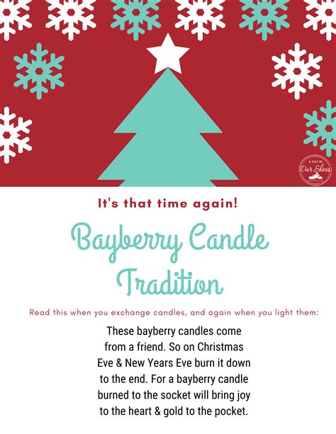 Printable Bayberry Candle Poem - Calendar Printables