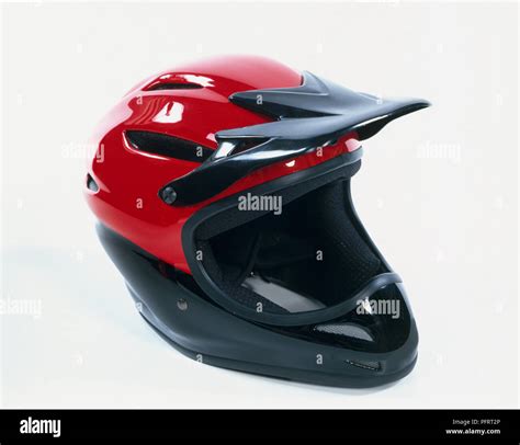 Downhill mountain bike helmet Stock Photo - Alamy