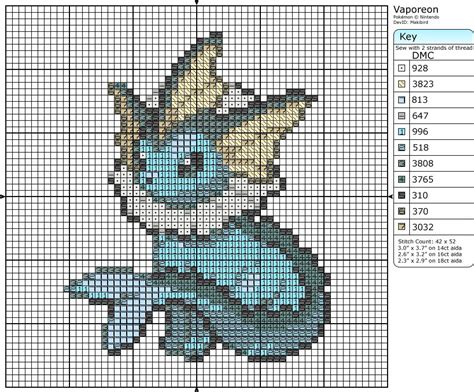 Vaporeon Pixel Art Pokemon Pokemon Cross Stitch Pixel Art Grid | My XXX Hot Girl
