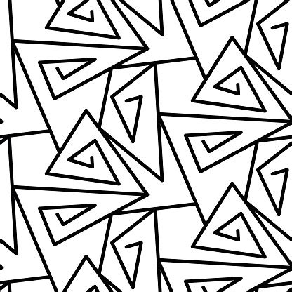 Abstract Angular Lines Seamless Pattern Design Stock Illustration ...