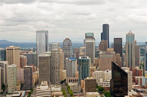 Downtown Seattle skyline stock photo. Image of office - 10077082